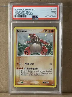 2004 Pokemon EX Groudon Holo Hidden Legends Secret Rare PSA 9 - Image 1