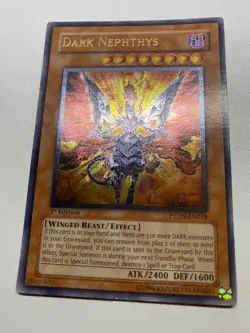 Yugioh! Dark Nephthys PTDN-EN018 Ultimate Rare 1st Edition HP - Image 1