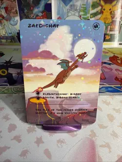 Pokederp Holo Zardichar Charizard 151 Remake JWillyGuy Pokemon “Fan Art”Non TCG - Image 1
