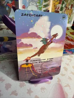 Pokederp Holo Zardichar Charizard 151 Remake JWillyGuy Pokemon “Fan Art”Non TCG - Image 2