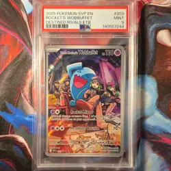 Pokemon Team Rocket's Wobbuffet Promo Holo 203 Scarlet & Violet PSA 9 110 HP - Image 1