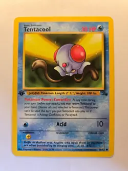 Tentacool [1st Edition] #56 Pokemon Fossil HP - Image 1