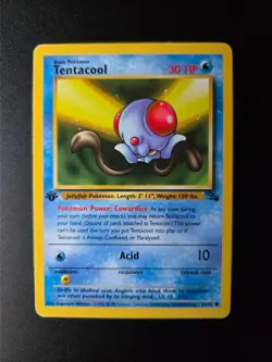 Tentacool [1st Edition] #56 Pokemon Fossil HP - Image 3