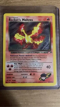 2000 Pokemon Rocket's Moltres Gym Heroes 12/132 MP - Image 1