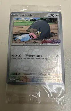 Pokemon Lechonk 156/198 EN Exclusive Promo Scarlet & Violet Stamp Sealed - Image 1