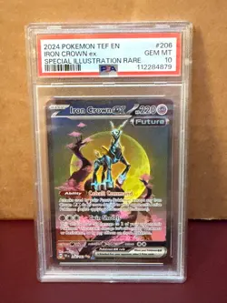 Iron Crown ex 206/162 PSA 10 GEM MINT Illustration Rare Temporal Forces Pokemon - Image 1