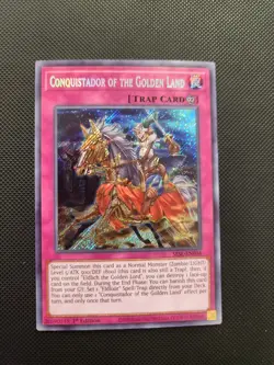 Yugioh Conquistador of the Golden Land SESL-EN034 Secret Slayers 1st Edition - Image 1