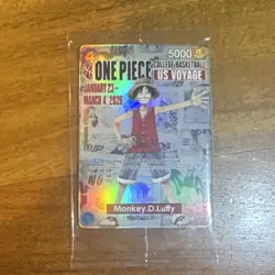 Bandai Namco Monkey D. Luffy Promo Card College Basketball US Voyage Sealed - Image 1