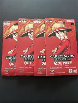 One Piece OP-13 Carrying On His Will - Lot Of 4 Sleeved Booster Packs - Image 1