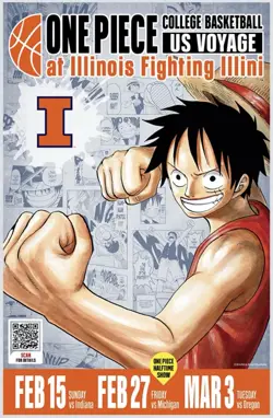 Illinois One Piece College Basketball US Voyage Card, T-shirt & Poster - Image 5