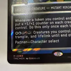 MTG TMNT Leonardo the Balance 0083 Borderless Surge Pixel Foil Mythic Card - Image 3