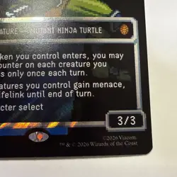 MTG TMNT Leonardo the Balance 0083 Borderless Surge Pixel Foil Mythic Card - Image 4