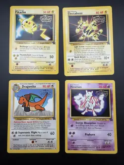Pokemon TCG Mewtwo, Electabuzz, Pikachu, Dragonite Movie Promo 4 Card Lot - Image 1