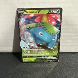 Pokemon Venusaur V SWSH100 Full Art Foil Promo SWSH: Sword & Shield Card - Image 1