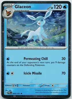 Glaceon - 025/131 (Cosmos Holo) 025/131 Rare Misc Promo Cards - NM - Image 1
