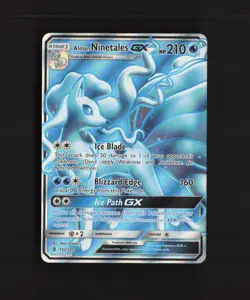 Alolan Ninetales GX 132/145 Guardians Rising Full Art Ultra Rare Pokemon Card LP - Image 1