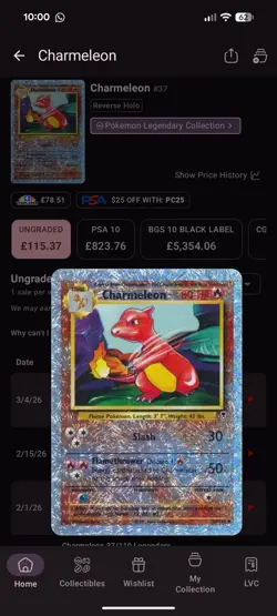 Pokemon TCG Charmeleon Legendary Collection 37/110 Uncommon Card in LP Condition - Image 3