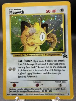Pokemon TCG Meowth Holo Black Star Promo Card No. 10 Game Boy - DMG - Image 1