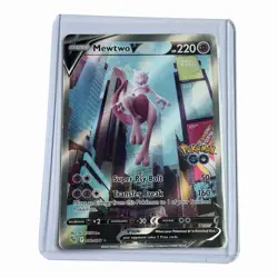 Pokemon Mewtwo V Ultra Rare Full Art Holo Card Pokemon GO 072/078 - Image 1