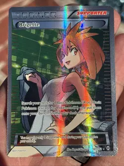 Pokemon TCG Brigette Holo Full Art Ultra Rare Card Breakthrough 161/162 - Image 1