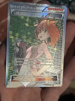 Pokemon TCG Brigette Holo Full Art Ultra Rare Card Breakthrough 161/162 - Image 5