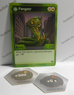 Bakugan Fangzor Green Ventus Battle Planet B300 - card - cores - Image 2
