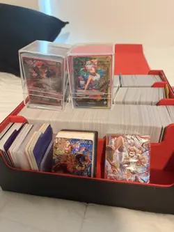 One Piece TCG Cards Bulk Lot R SR+ 120+SR’s (Bulk container and binder included) - Image 3