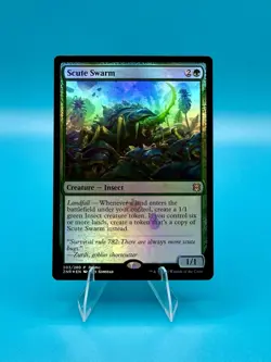 MTG WOTC 2020 Scute Swarm 203/280 Foil Promo Zendikar Rising NM - Image 1