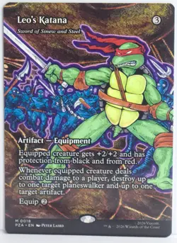 Leo's Katana - Sword of Sinew and Steel [New, Near Mint] Borderless {TMNT MTG} - Image 1