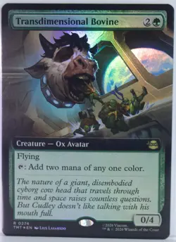Transdimensional Bovine [New, Near Mint] Extended Art *Foil* {TMNT MTG} - Image 1