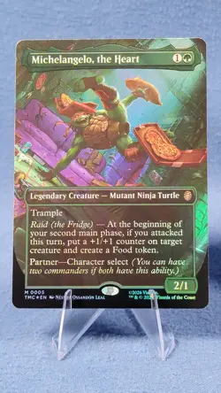 Michelangelo the Heart Borderless FOIL TMC 5 MTG Teenage Mutant Ninja Turtles NM - Image 2