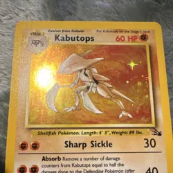 Pokemon Kabutops Fossil Holo Rare 60HP 9/62 Wizards Unlimited - LP - Image 2