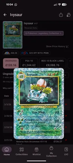 Pokemon TCG Ivysaur Legendary Collection 47/110 Regular LP - Image 4