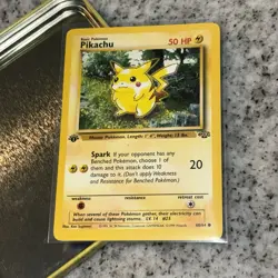 1st Edition Pikachu 60/64 Crisp MINTY | WOTC Vintage Pokemon TCG Card | MegaRare - Image 1