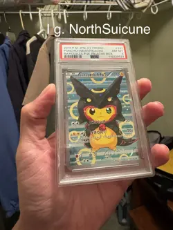 Pokemon Poncho-Wearing Pikachu Rayquaza Japanese Full Art Promo 231/XY-P PSA 8 - Image 1