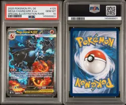2026 Pokemon Fatale Flammen Mega Glurak X EX PSA 10 Gem Mint #125 Deutsch - Image 1
