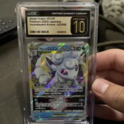 2022 Pokemon Japanese SWSH Incandescent Arcana ALOLAN VULPIX VSTAR #023 CGC PRIS - Image 1