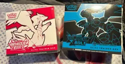 Pokemon Center Black Bolt and White Flare ETB Set Factory Sealed - Image 1