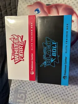 Pokemon Center Black Bolt and White Flare ETB Set Factory Sealed - Image 5