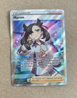 2021 Pokemon Marnie Trainer Holo Black Star Promo Card SWSH121 - Image 1