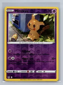 Mimikyu Reverse Holo Rare SWSH11: Lost Origin SWSH11 Psychic 080/196 Pokemon Car - Image 1