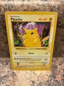 PIKACHU "Yellow Cheeks" Shadowless 58/102 Base Set Pokemon TCG LP🔥NICE! - Image 1