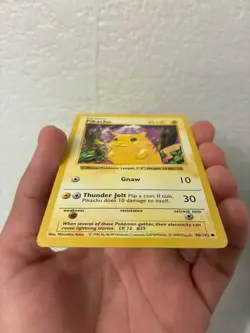 PIKACHU "Yellow Cheeks" Shadowless 58/102 Base Set Pokemon TCG LP🔥NICE! - Image 5