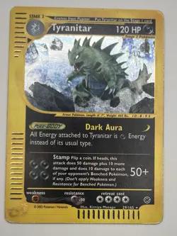 Pokemon Tyranitar Expedition Base Set Holo Rare 029/165 120 HP 2002 Reverse Hol… - Image 1