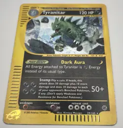 Pokemon Tyranitar Expedition Base Set Holo Rare 029/165 120 HP 2002 Reverse Hol… - Image 2