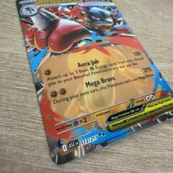 Pokemon Mega Lucario EX 077/132 Me01: Mega Evolution Double Rare Holo Full Art - Image 4