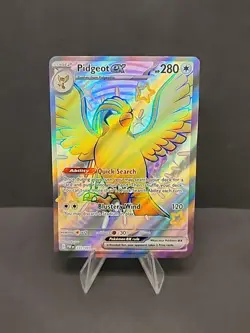 Pidgeot ex - 221/091 Paldean Fates Full Art Shiny Pokemon - NM/MINT - Image 1