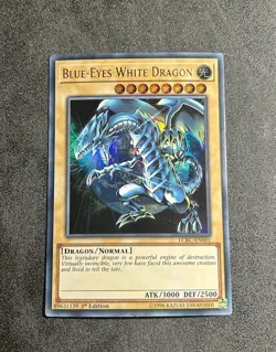 Yugioh 1st Edition Blue-Eyes White Dragon LCKC-EN001 Ultra Rare - Image 1