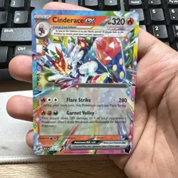038/217 Cinderace EX Ascended Heroes Pokemon TCG Mint Condition Ultra Rare Holo - Image 1