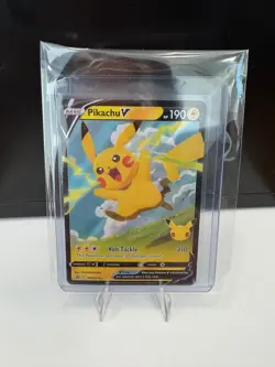 Pikachu V SWSH143 Promo SWSH Black Star Pokemon Near Mint - Image 1
